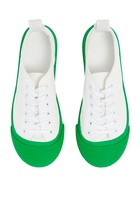 VULCAN SNEAKER-Canvas lace-up sneakers-OPTIC WHITE-PARAKEET:White:39